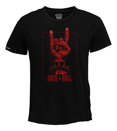 Camiseta Hombre 2xl-3xl Rock And Roll Símbolo Manos Zxb