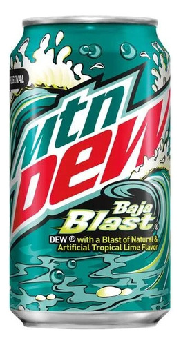 Mnt Dew Baja Blast Refresco 12 Floz Paquete 15 Latas De Usa