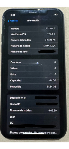 Apple iPhone XR 64 Gb - Negro (Usado)