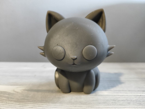 Gato Chibi Para Personalizar Impresión 3d Resina 10cm