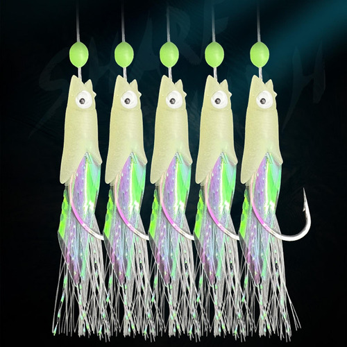 2 X 5x Aparejos De Pesca Luminosos Señuelos De 20mm X 9mm