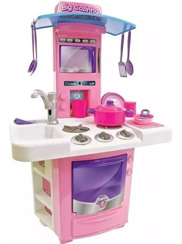 Mini Cozinha Infantil Big Star Fogao Microondas - 01 Un