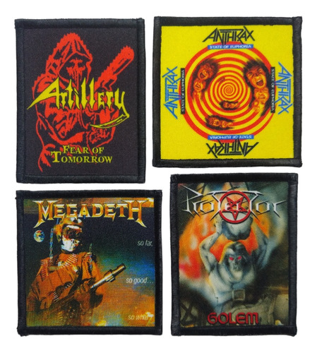 Pack Parches Artillery Megadeth Anthrax Protector Thrash