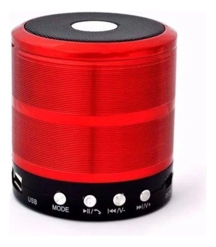 Alto-falante Altomex caixa de som Mini Speaker WS-887 com bluetooth vermelho 