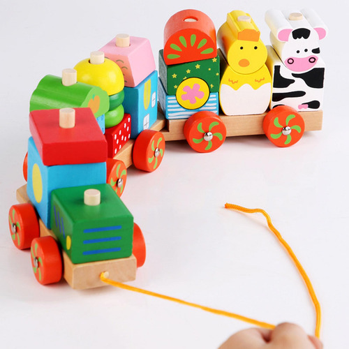 Juguete De Tren Apilable Juego De Tren Remolques De Animales