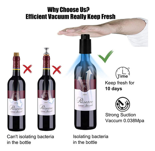 Para Paquete De 1tapones De Vino Al Vacío, Reutilizables