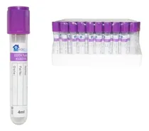 Comprar Tubos De Examen Plástico 4ml Tapa Morada X100pz