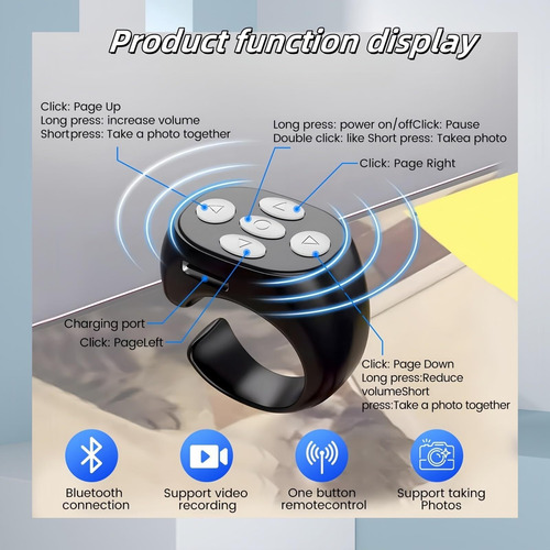 3pcs Control Remoto Bluetooth Inalámbrico For Teléfono