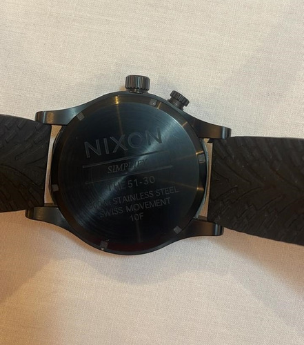 Relógio Nixon 51-30 Masculino Preto Silicone Pulseira Preto Preto Preto (Usado)