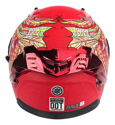 Casco De Motocicleta Cara Completa Rojo Slyer Talla Xl Premi