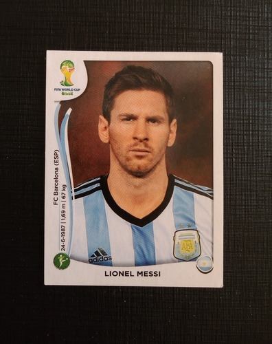 Figurinha Argentina Lionel Messi Copa Do Mundo 2014 F39