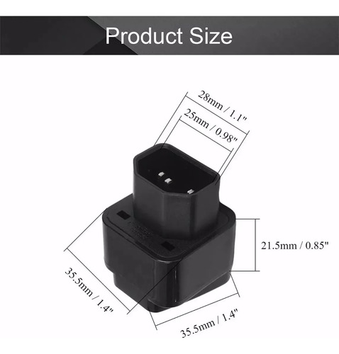 Adaptador Enchufe C14 A Universal Chile Ups Servidor