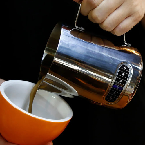 Jarra De Café 600 Ml De Acero Inoxidable Espumar Leche Con