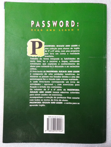 Livro Password Read And Learn 4 Inglês Marques Preston (Usado)
