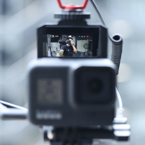 Suporte De Vlog Para Gopro Hero 8 7 6 5 Black Com Espelho