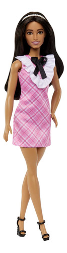 Barbie Fashionistas Doll #209 Con Pelo Negro Con Un Vestido.