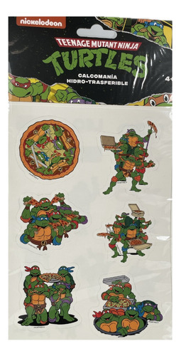 Calcomanía Tatuaje Temporal Hidrotransferible Tortugas Ninja Color Rojo Tortugas Ninja 2