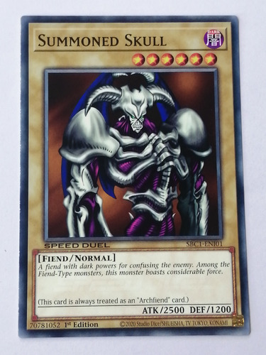 Speed Duels Yugioh Summoned Skull Convoca Craneo (Usado)