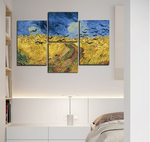 Cuadro 60x90cm Van Gogh Campo Trigo Cuervos M1