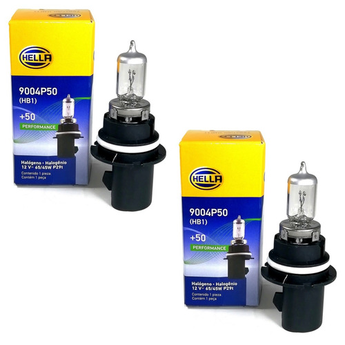 Foco 9004 50% Mas Luz 65/45 Watts 2 Focos Hella