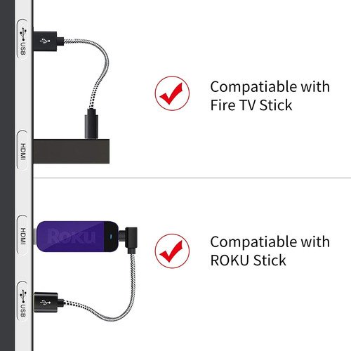 Cable Usb Para Fire Stick, Cable De Alimentación Para Amazon