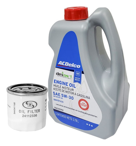 Kit Lubricación Aceite Sintético 5w30 Aveo New Model 1.5