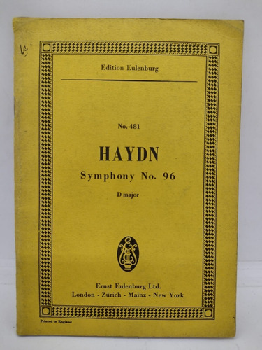 Symphony No. 96 - Joseph Haydn - Edition Eulenburg - Usado 