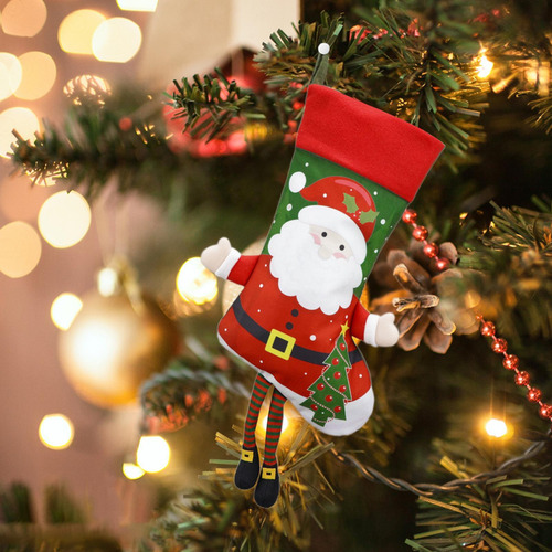 Calcetín Navideño, Bolsa De Regalo Para Dulces, Calcetín