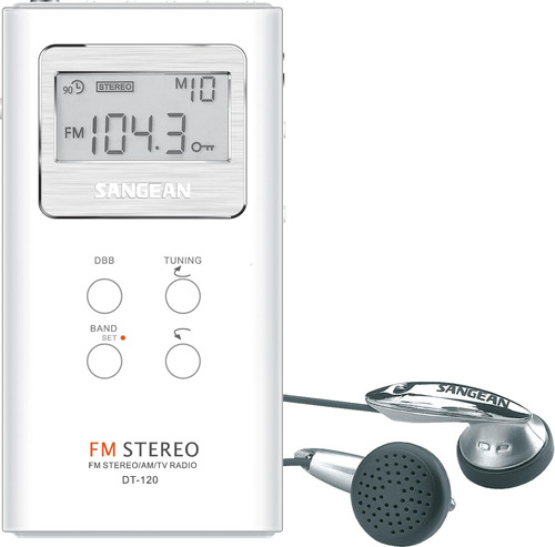 Sangean Dt-120 Radio Digital Am Fm Bolsillo Blanco (blanco)