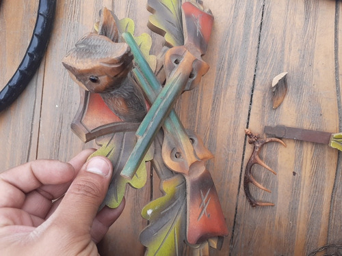 Imagen 2 de 10 de Jt Antiguo Reloj De Pared Cucu Aleman Raro Decorativo