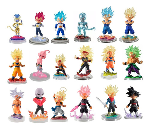 Bandai Gashapon Dragon Ball Ug - Lote De 18 Personajes Goku (Usado)