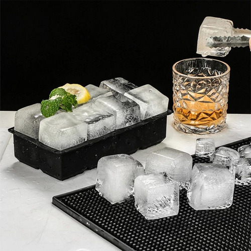 2 Molde Para Hielo Esferas Y Cubos Grandes Con Embudo