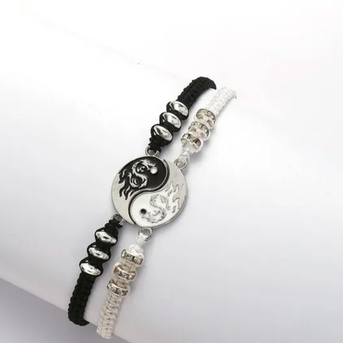 Imagen 3 de 6 de Pulsera De Pareja Yin Yang Brazalete Promesa Amor Amigas