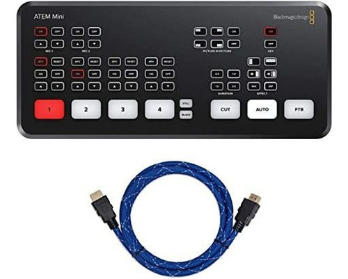 Blackmagic Design Atem Mini Hdmi Switcher Vivo Bundle Con Kn