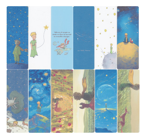 Pack 12 Separadores Para Libros Colección El Principito Multicolor El Principito 1