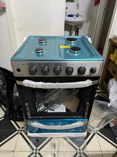 Cocina Whirlpool 56 Cm Inox Wfx57dw Sin Vidrio Frontal Inoxidable