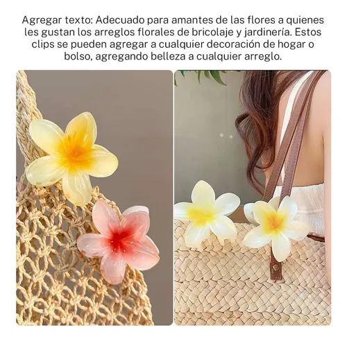 15×pinzas Para El Cabello Diseño Flor Hawaiana