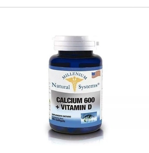 Calcium 600 + Vitamina D Natural Systems 60 Sofgels