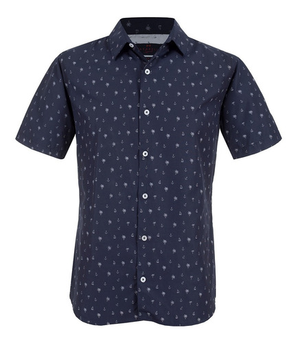 Imagen 1 de 7 de Camisa Casual Vasarelli Para Caballero Manga Corta Slim Fit