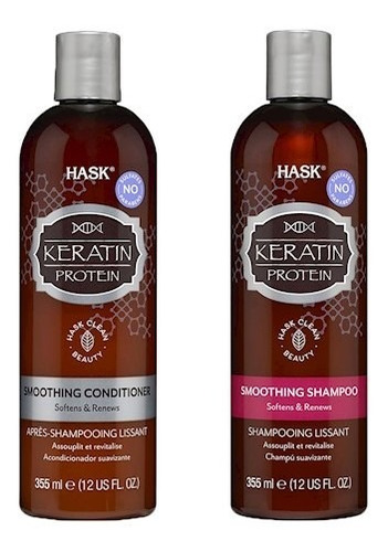 Pack Hask Keratin Protein Shampoo +  Conditioner 355 Ml