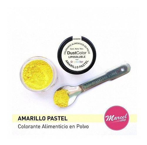 Colorante Liposoluble Amarillo Pastel Reposteria Dustcolor
