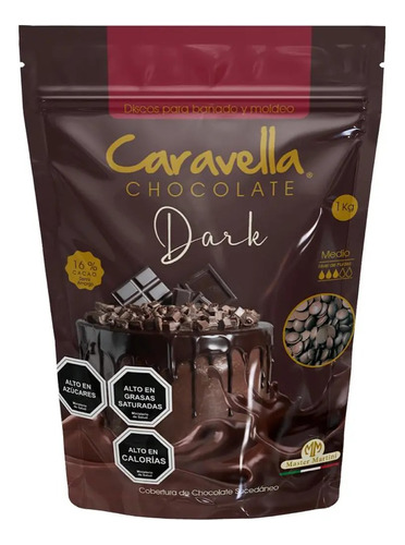 Cobertura Chocolate Caravella 1kg Negro