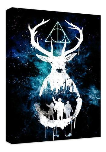Cuadro Decorativo Canvas Patronus De Harry Potter Calidad Hd Color Madera Armazón Natural