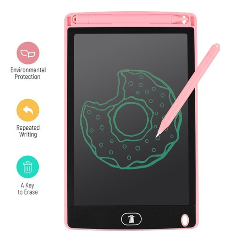 Tableta De Escritura Lcd Con Bloc De Dibujo De 8 Pulgadas,