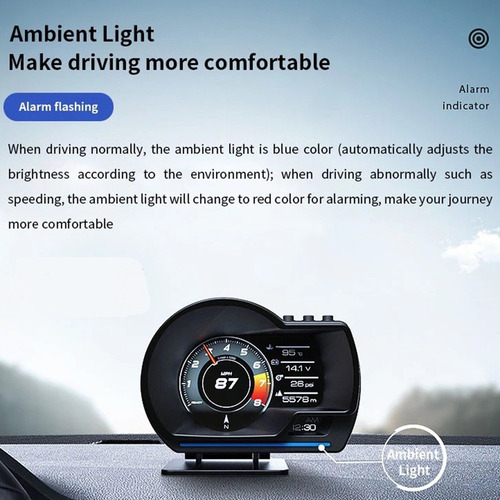 Vehículo Universal Hud Pantalla Mini Tablero Y Navegación