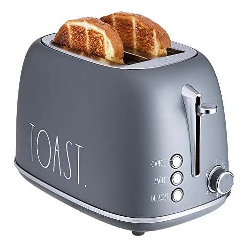 Retro Rounded Bread Toaster, 2 Slice Stainless Steel To...