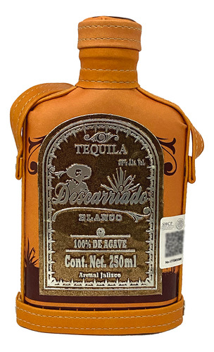 Tequila Artesanal Descarriado Blanco Ánfora Naranja 250 Ml