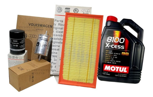 Kit Filtros Aire Aceite Nafta + Motul 8100 Vw Bora 1.8 Turbo