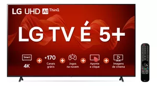 Smart TV 65" 4K LG UHD ThinQ AI 65UR8750PSA HDR Bluetooth Alexa Google Assistente Airplay2 3 HDMI