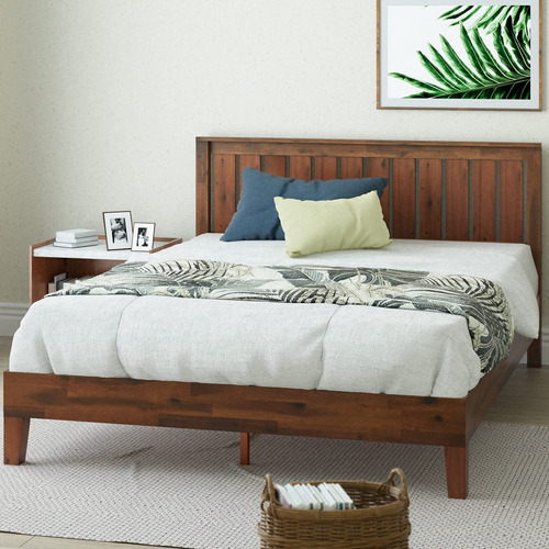 Cama Plataforma De Madera Sólida De Lujo Zinus 12 pulgada.